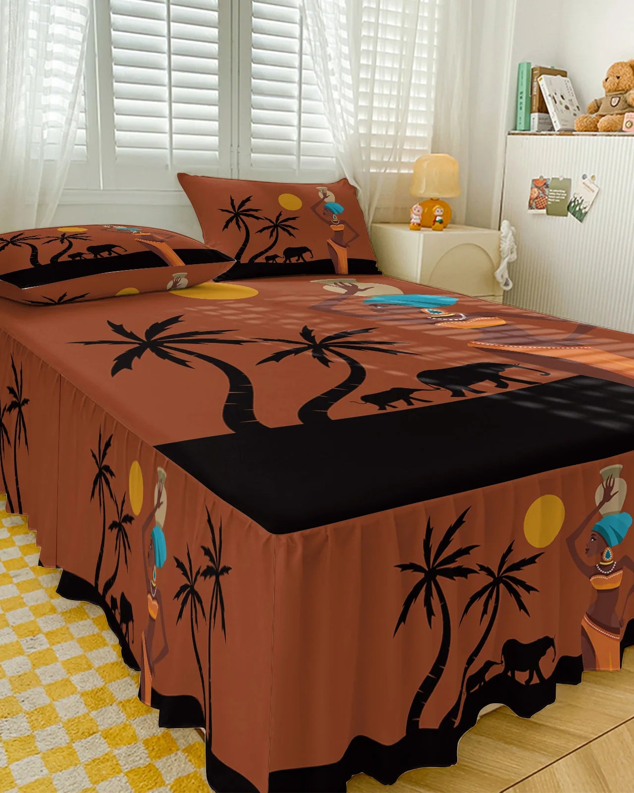 African Sunset Elephant Bedding Set