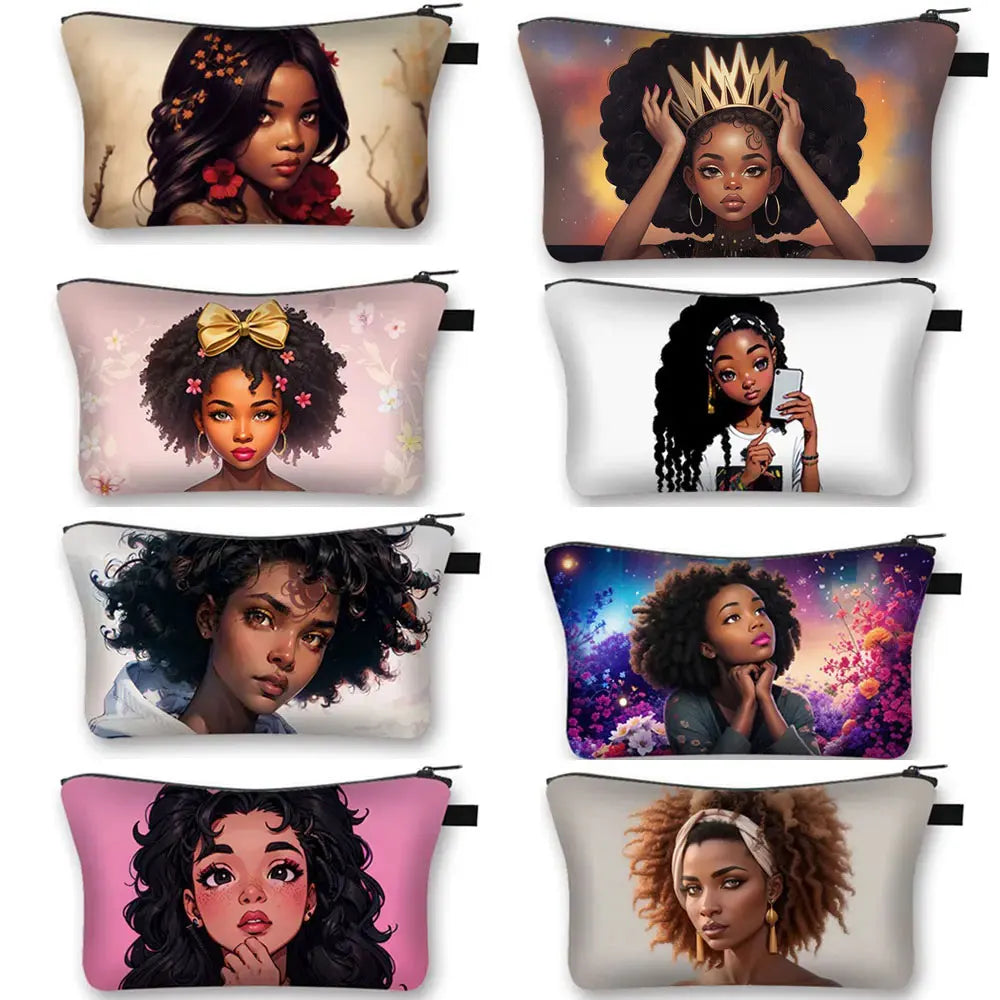 Afro Girl Cosmetic Pouch