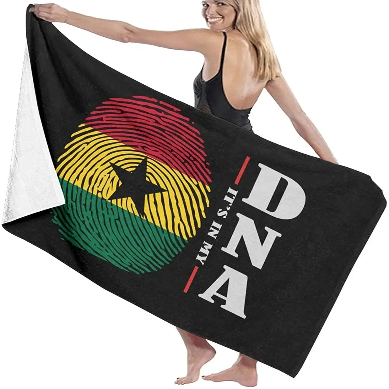 Ghana Flag Extra Large Premium Beach Towel